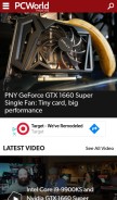 How pcworld.com looks like on a mobile device such as an iPhone.
