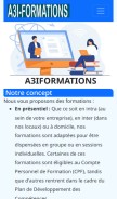 How pdcformations.fr looks like on a mobile device such as an iPhone.