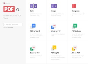 How pdf.io looks like on a tablet such as an iPad.