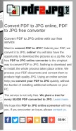 How pdf2jpg.net looks like on a mobile device such as an iPhone.