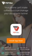 How pdffiller.com looks like on a mobile device such as an iPhone.