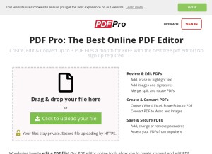 How pdfpro.co looks like on a tablet such as an iPad.