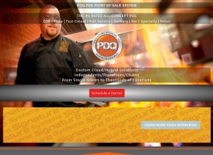 How pdqqsr.com looks like on a tablet such as an iPad.