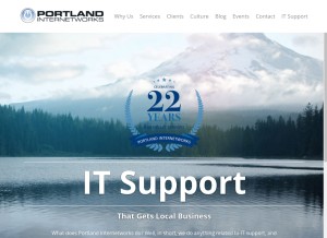How pdx.net looks like on a tablet such as an iPad.