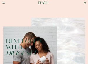 How peachgoods.com looks like on a tablet such as an iPad.