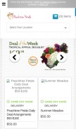 How peachtreepetals.com looks like on a mobile device such as an iPhone.