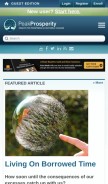 How peakprosperity.com looks like on a mobile device such as an iPhone.
