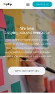 How peaksystems.com looks like on a mobile device such as an iPhone.