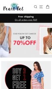 How pearlbel.com looks like on a mobile device such as an iPhone.