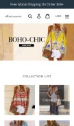 How pearlzillashop.com looks like on a mobile device such as an iPhone.