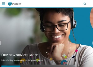 How pearson.com looks like on a tablet such as an iPad.