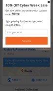 How peazz.com looks like on a mobile device such as an iPhone.