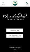 How pebblebeach.com looks like on a mobile device such as an iPhone.