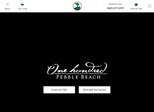How pebblebeach.com looks like on a tablet such as an iPad.
