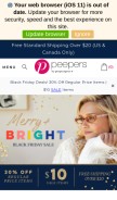 How peepers.com looks like on a mobile device such as an iPhone.