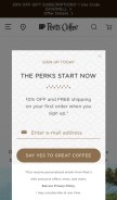 How peets.com looks like on a mobile device such as an iPhone.
