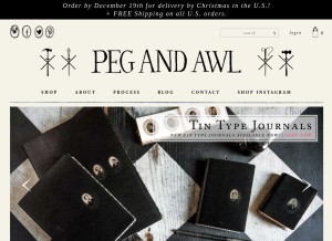 How pegandawlbuilt.com looks like on a tablet such as an iPad.