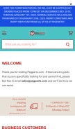 How pegparts.com looks like on a mobile device such as an iPhone.