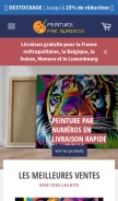 How peintureparnumeros.com looks like on a mobile device such as an iPhone.