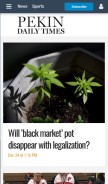 How pekintimes.com looks like on a mobile device such as an iPhone.