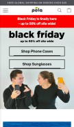 How pelacase.com looks like on a mobile device such as an iPhone.