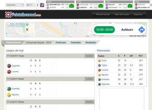 How pelotainvernal.com looks like on a tablet such as an iPad.