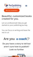 How pen2publishing.com looks like on a mobile device such as an iPhone.