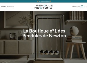 How pendule-newton.com looks like on a tablet such as an iPad.