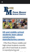 How pennmanor.net looks like on a mobile device such as an iPhone.