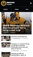 How pensburgh.com looks like on a mobile device such as an iPhone.