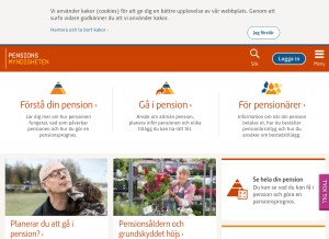 How pensionsmyndigheten.se looks like on a tablet such as an iPad.