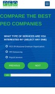 How peoconnection.com looks like on a mobile device such as an iPhone.