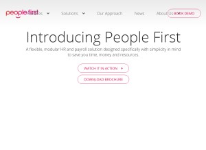 How people-first.com looks like on a tablet such as an iPad.