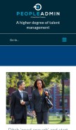 How peopleadmin.com looks like on a mobile device such as an iPhone.