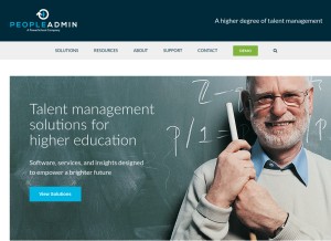 How peopleadmin.com looks like on a tablet such as an iPad.