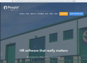How peoplehr.com looks like on a tablet such as an iPad.