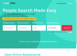 How peoplelooker.com looks like on a tablet such as an iPad.