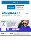How peoplesbancorp.com looks like on a mobile device such as an iPhone.