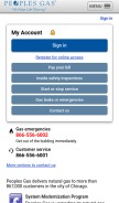 How peoplesgasdelivery.com looks like on a mobile device such as an iPhone.