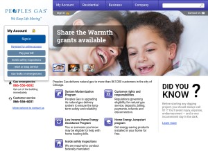 How peoplesgasdelivery.com looks like on a tablet such as an iPad.