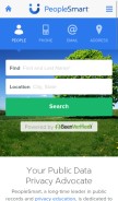 How peoplesmart.com looks like on a mobile device such as an iPhone.