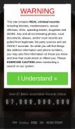 How peoplewhiz.com looks like on a mobile device such as an iPhone.