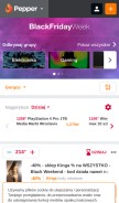 How pepper.pl looks like on a mobile device such as an iPhone.