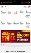 How pepperfry.com looks like on a mobile device such as an iPhone.