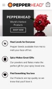 How pepperhead.com looks like on a mobile device such as an iPhone.