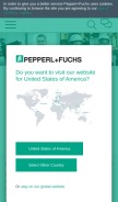 How pepperl-fuchs.com looks like on a mobile device such as an iPhone.
