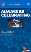 How pepsi.com looks like on a mobile device such as an iPhone.