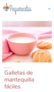 How pequerecetas.com looks like on a mobile device such as an iPhone.