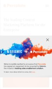 How percolate.com looks like on a mobile device such as an iPhone.