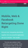 How perfectaudience.com looks like on a mobile device such as an iPhone.